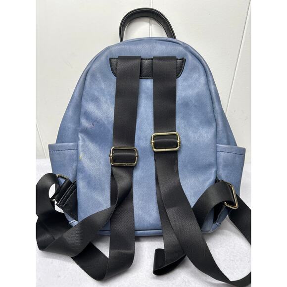 Juicy Couture Los Angeles Denim Blue Multicolor Sequin Backpack w/ Pockets - Picture 2 of 7